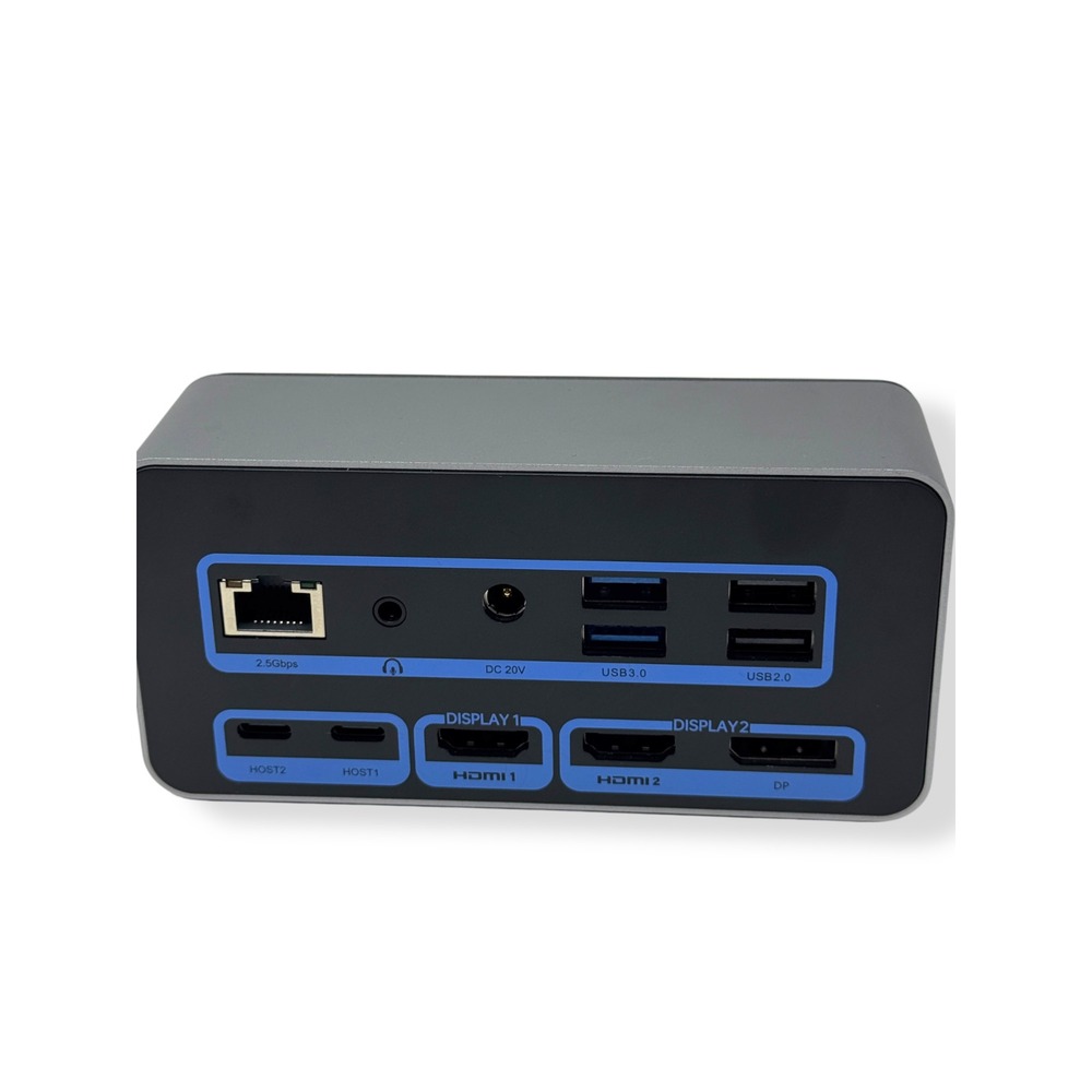TobenONE USB-C Docking Stand Station For Macbook Pro Air Dual 4k 60Hz 2.5Gbps - Picture 2 of 10